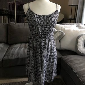 Black and White Floral Spaghetti Strap Dress